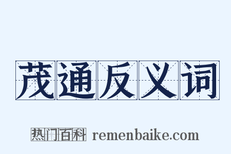 茂通反义词是什么意思的图片